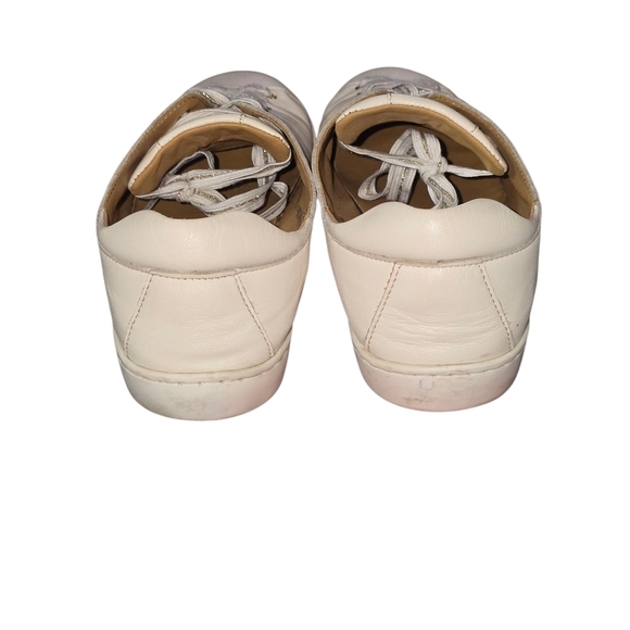 Sezane Cream Leather Footwear Sneaker - Picture 5 of 9